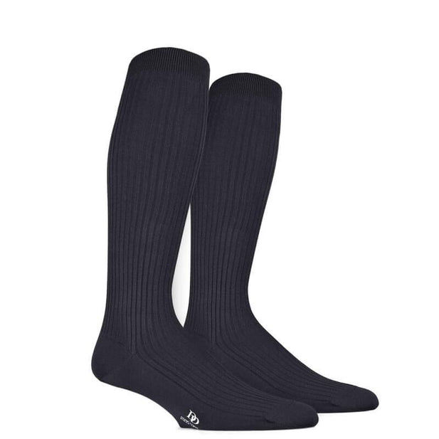 Pur Fil d'Ecosse Ribbed Knee High Socks - Men's