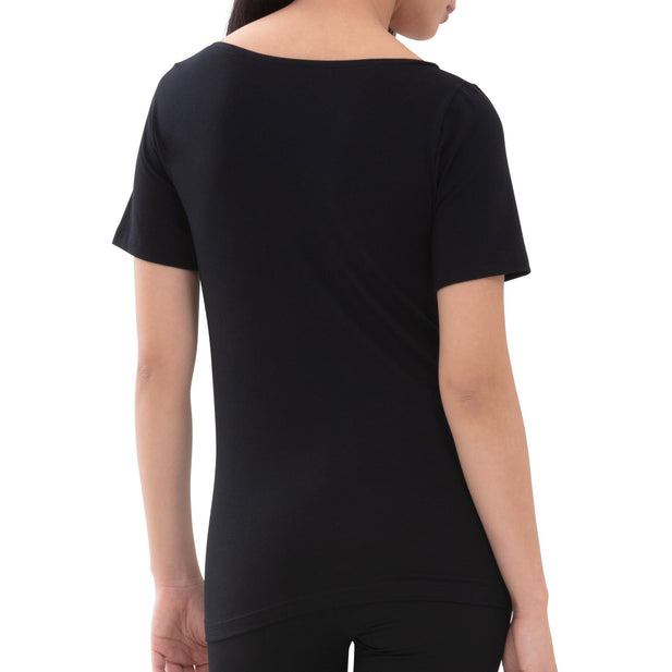 Superfine Organic Cotton V-Neck Short Sleeve Top - Women's