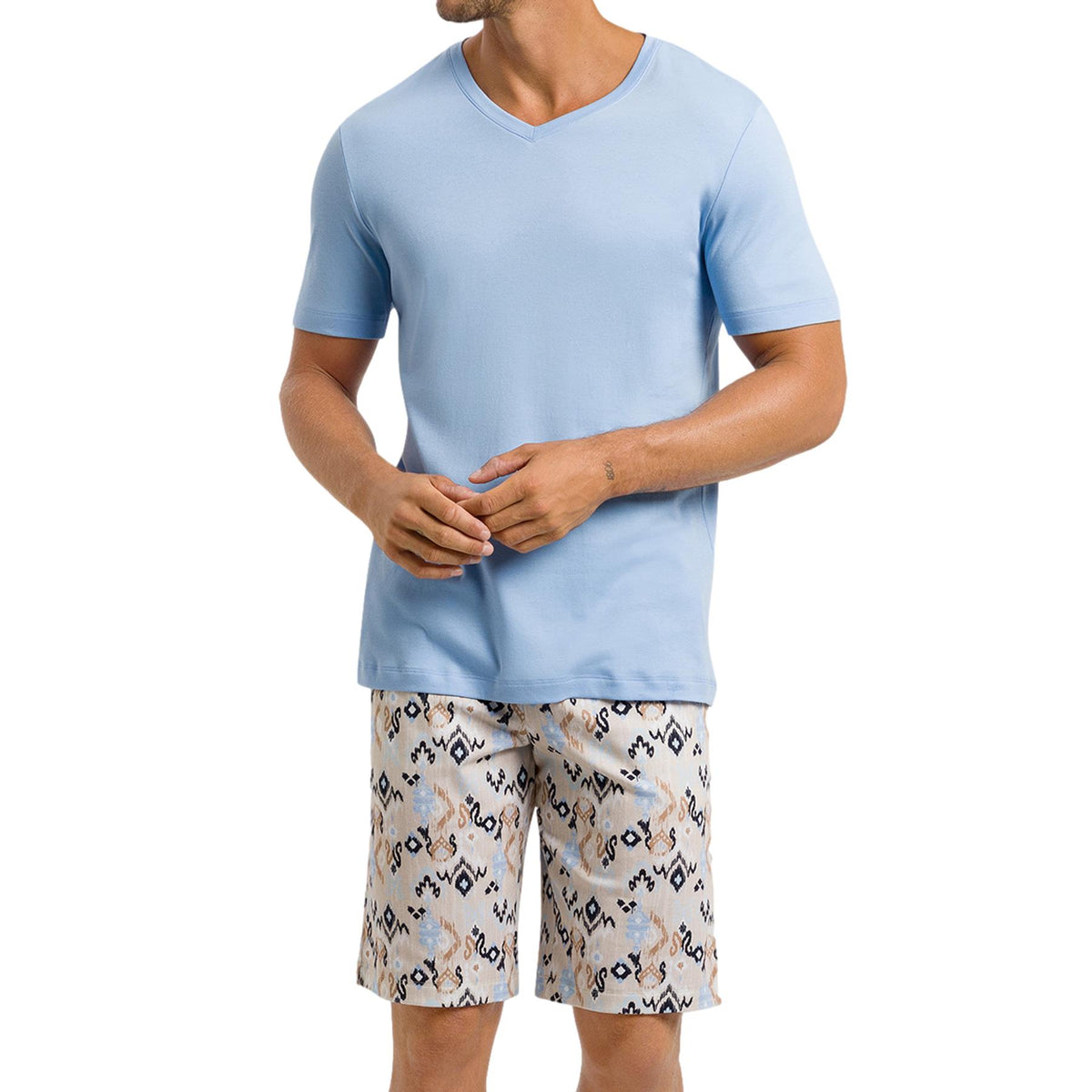 Night & Day Short Sleeve Pyjama Set - Men-Outlet