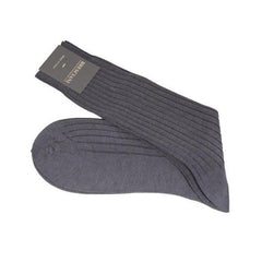 Egyptian Cotton Ribbed Mid-Calf Socks - Men's