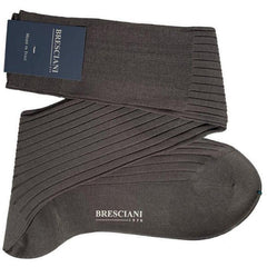 Cesare Egyptian Cotton Rib Mid-Calf Socks - Men's