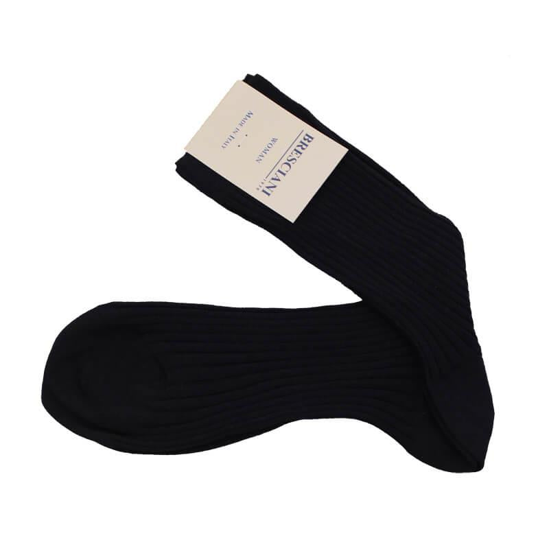 Organic Cotton Ribbed Socks - Women's