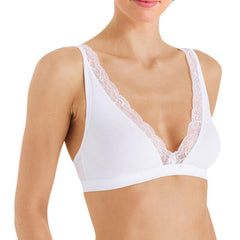 Cotton Lace Soft Cup Bra - Women's