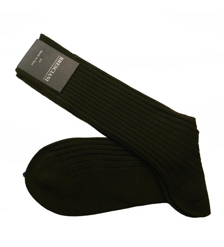 Cesare Egyptian Cotton Rib Mid-Calf Socks - Men's