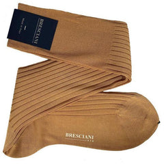 Cesare Egyptian Cotton Rib Mid-Calf Socks - Men's