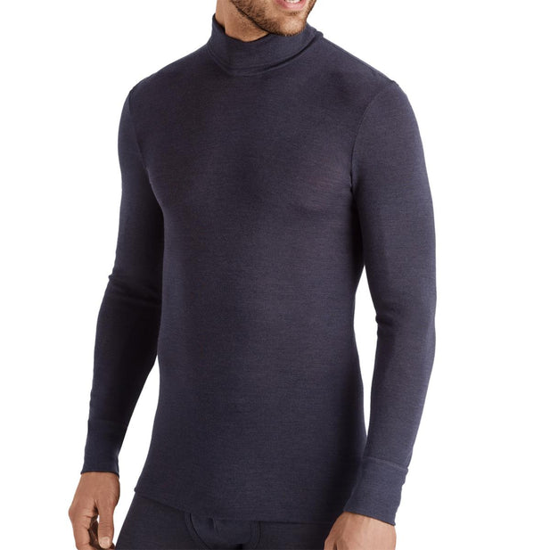 Woolen Silk Turtle Neck Top - Men's