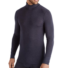 Woolen Silk Turtle Neck Top - Men's