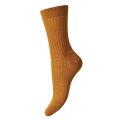 Rose Merino Wool Rib Socks - Women's