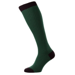Fabian Herringbone Fil D'Ecosse Knee High Socks - Men's