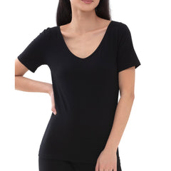 Superfine Organic Cotton V-Neck Short Sleeve Top - Women's