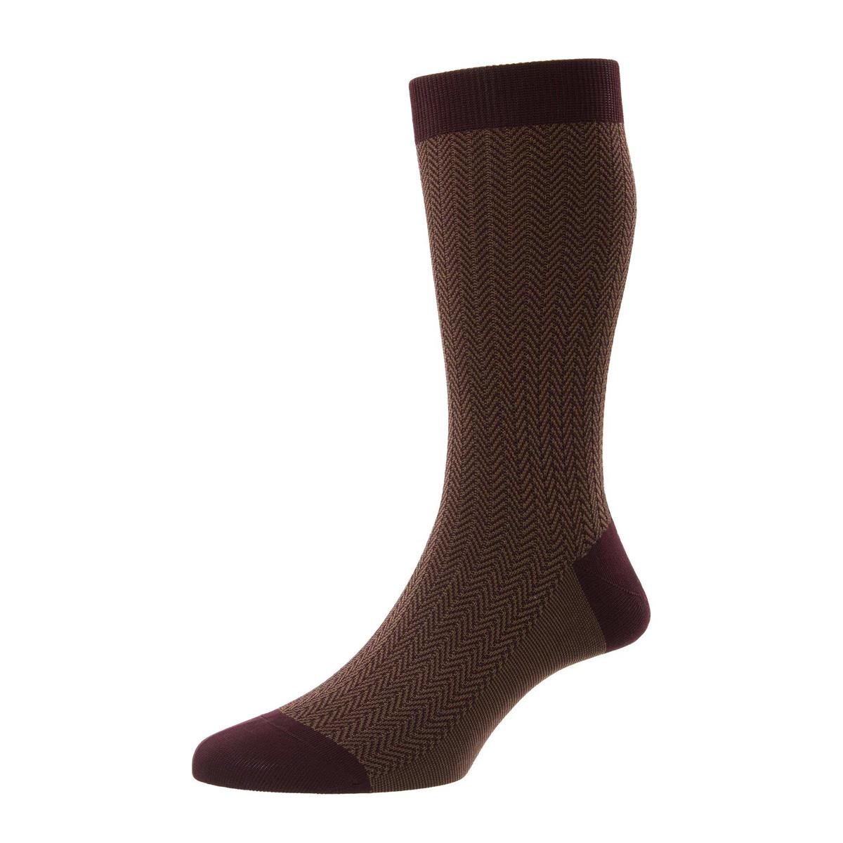 Fabian Herringbone Fil D'Ecosse Socks - Men's