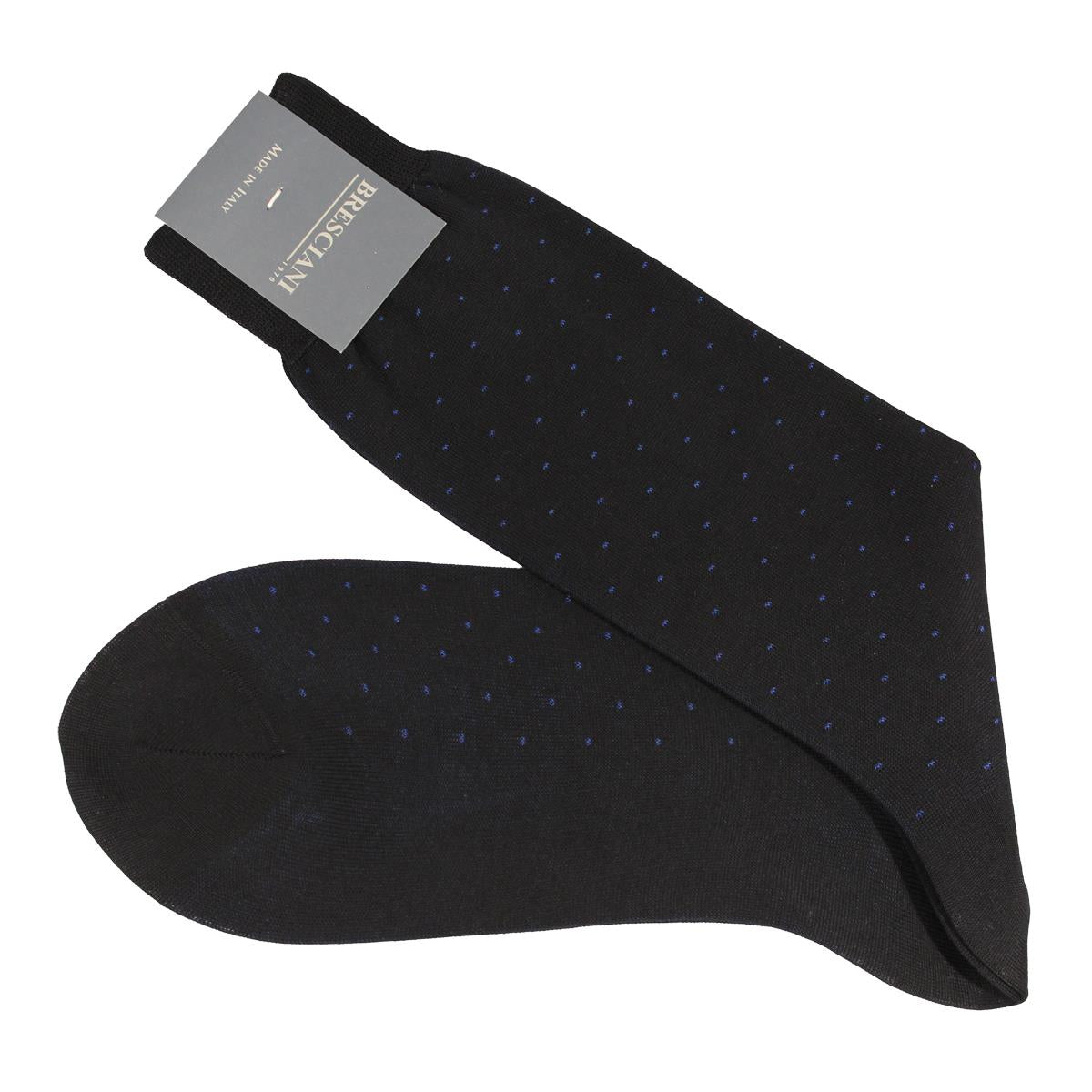 Fabio Polka Dot Egyptian Cotton Mid Calf Socks - Men's