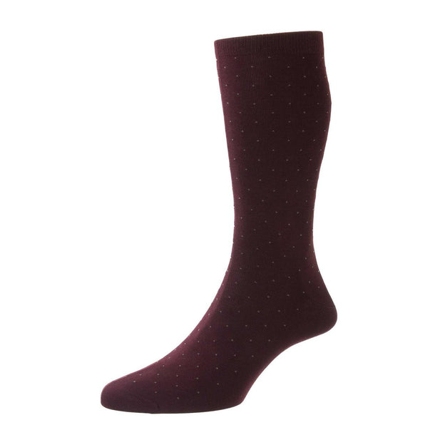 Gadsbury Fil d'Ecosse Pin Dot Socks - Men's