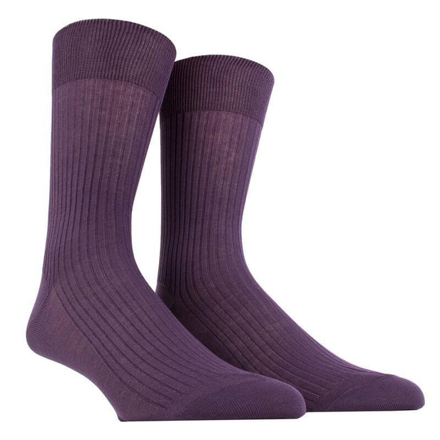 Pur Fil d'Ecosse Ribbed Socks - Men's - Outlet