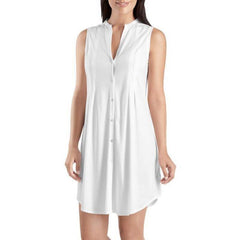 Cotton Deluxe Sleeveless Nightdress - Women's-Outlet