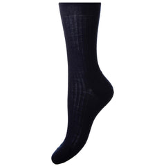 Rose Merino Wool Rib Knee High Socks - Women's