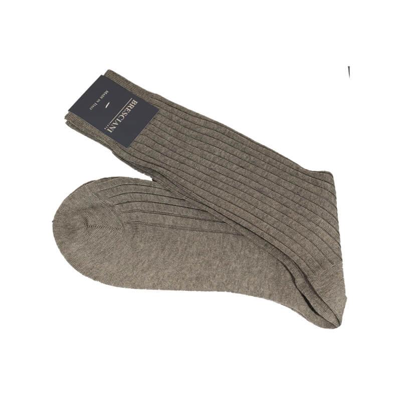 Egyptian Cotton Ribbed Mid-Calf Socks - Men's