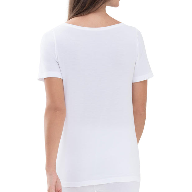 Superfine Organic Cotton V-Neck Short Sleeve Top - Women's