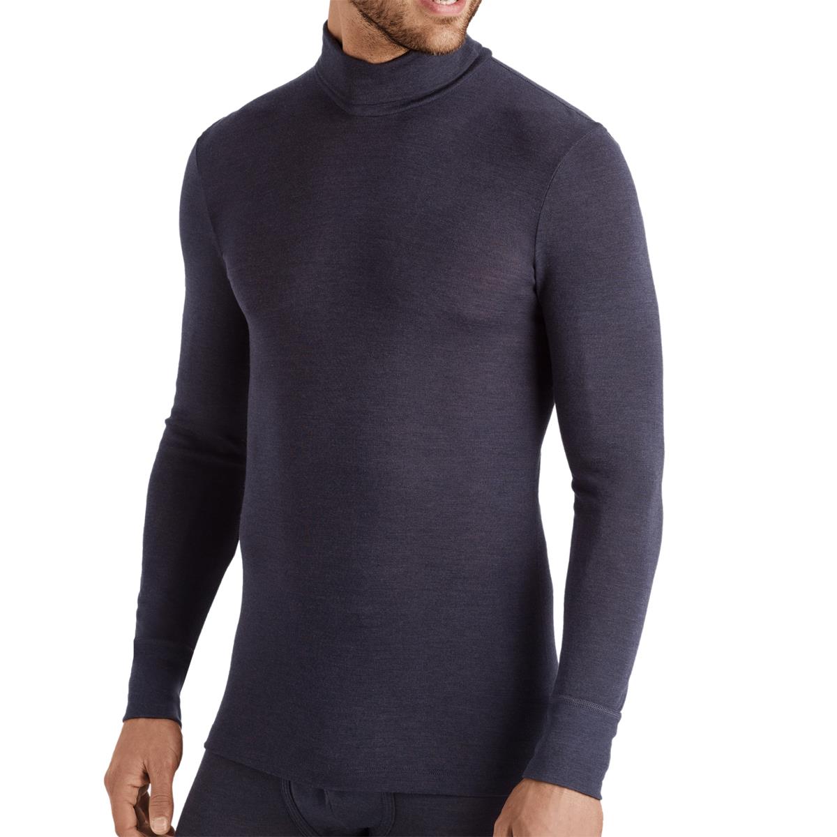 Woolen Silk Turtle Neck Top - Men's