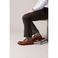 Fabian Herringbone Fil D'Ecosse Knee High Socks - Men's