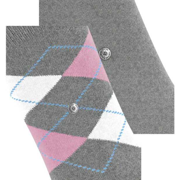 Everyday 2 Pack Argyle & Plain Socks - Women's