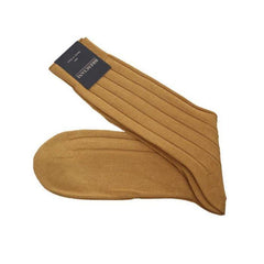 Egyptian Cotton Wide Rib Mid-Calf Socks - Men's