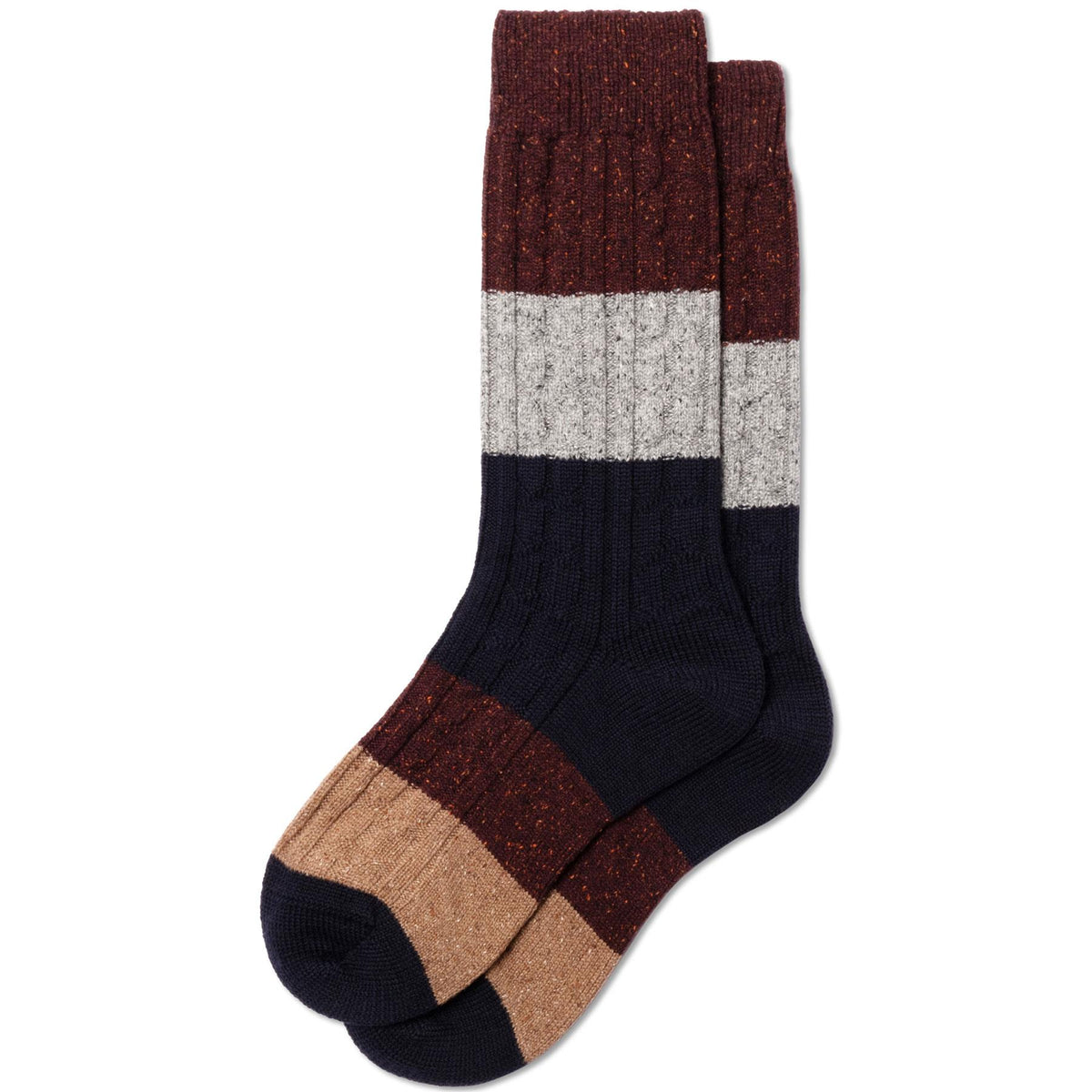 Robin Wool Colour Block Socks - Men's