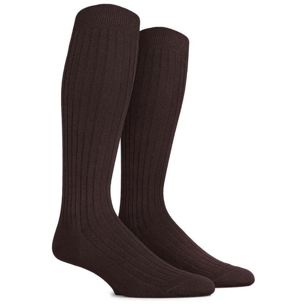 Laine (Merino Wool) Wide Ribbed Knee High Socks - Men's - Outlet