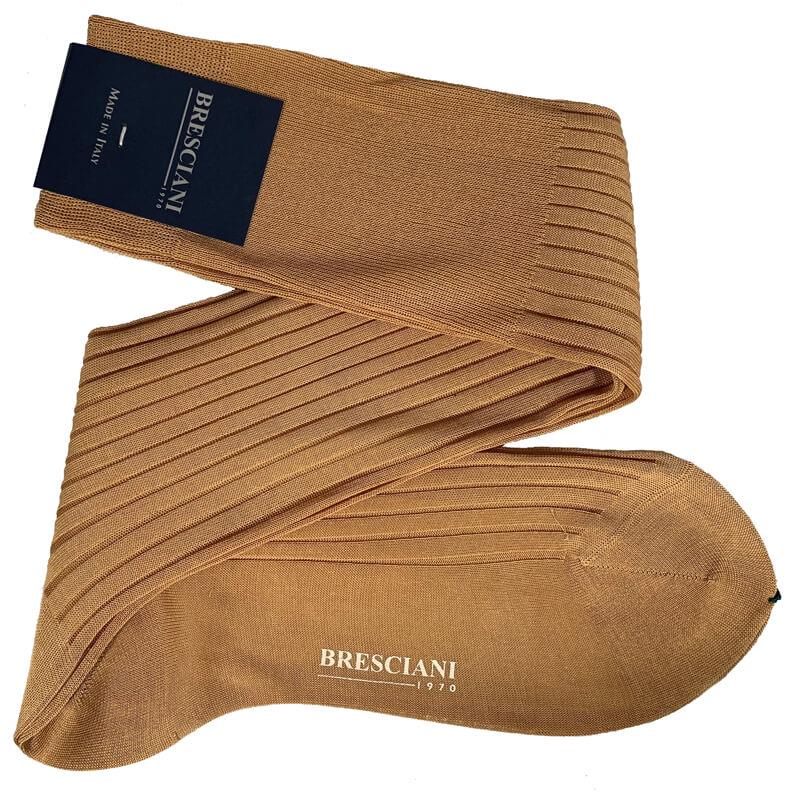 Cesare Egyptian Cotton Rib Knee High Socks - Men's