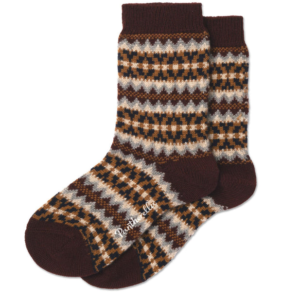 Isobel Cashmere Fairisle Socks - Women's-Outlet