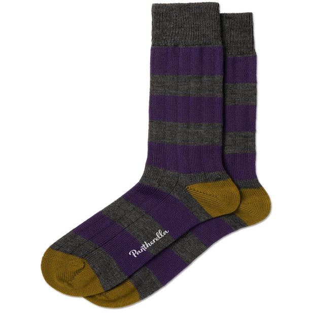 Fairford Merino Wool stripe Socks - Men's-Outlet