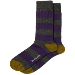Fairford Merino Wool stripe Socks - Men's-Outlet