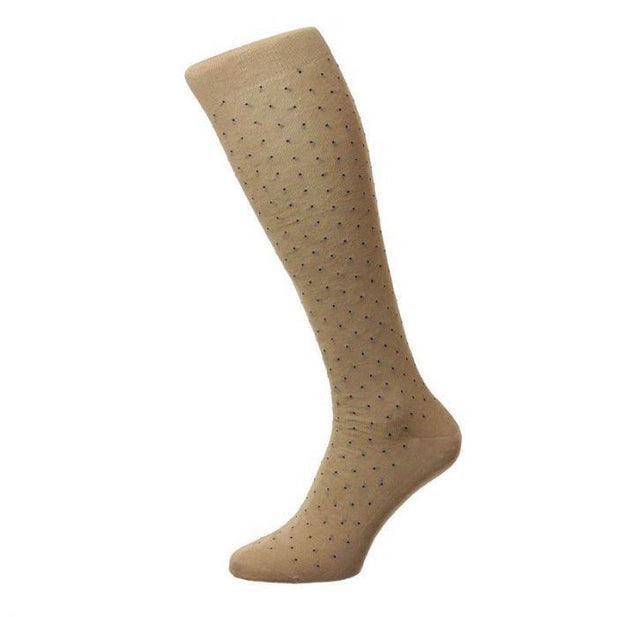 Gadsbury Fil d'Ecosse Pin Dot Knee High Socks - Men's