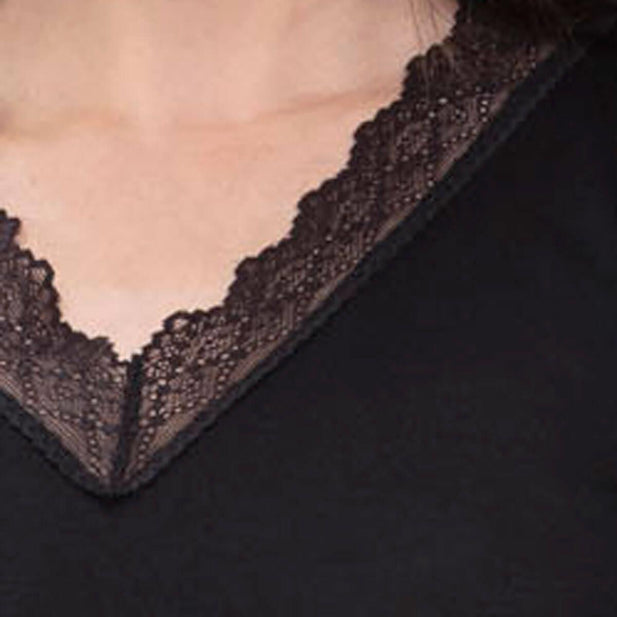 Silk Touch Wool Short Sleeve Top - Women's
