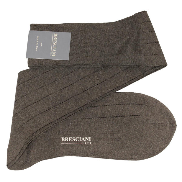 Leone Pinstripe Egyptian Cotton Knee High Socks - Men's-Outlet