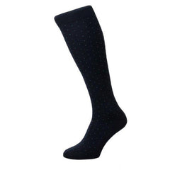 Gadsbury Fil d'Ecosse Pin Dot Knee High Socks - Men's