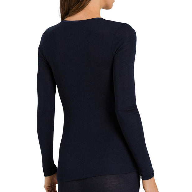 Woolen Silk Long Sleeve T-Shirt - Women's - Outlet