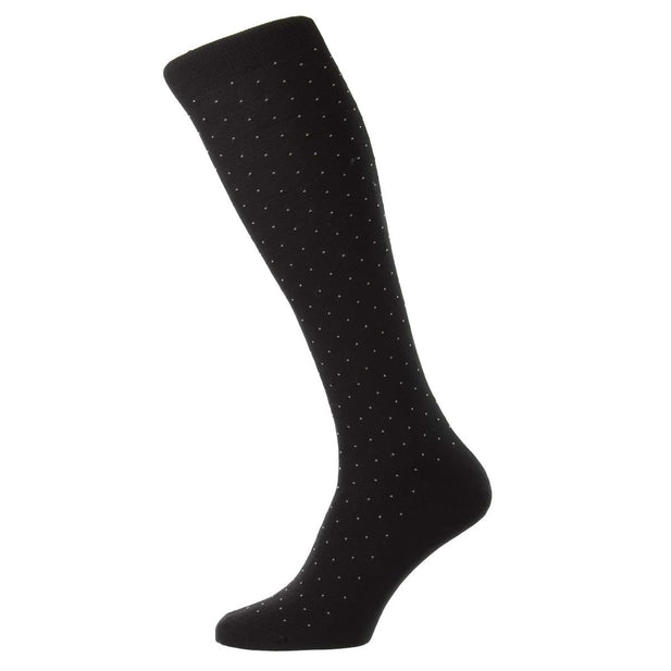 Gadsbury Fil d'Ecosse Pin Dot Knee High Socks - Men's