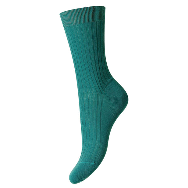 Rose Merino Wool Rib Socks - Women's