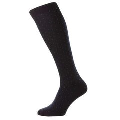 Gadsbury Fil d'Ecosse Pin Dot Knee High Socks - Men's