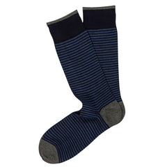 Palio Stripe Pima Cotton Lisle Mid Calf Socks - Men's