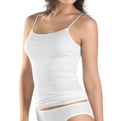 Cotton Seamless Round Neck Spaghetti Top - Women's