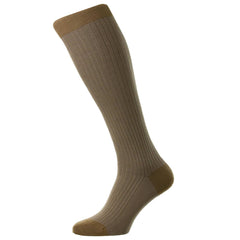 Fabian Herringbone Fil D'Ecosse Knee High Socks - Men's