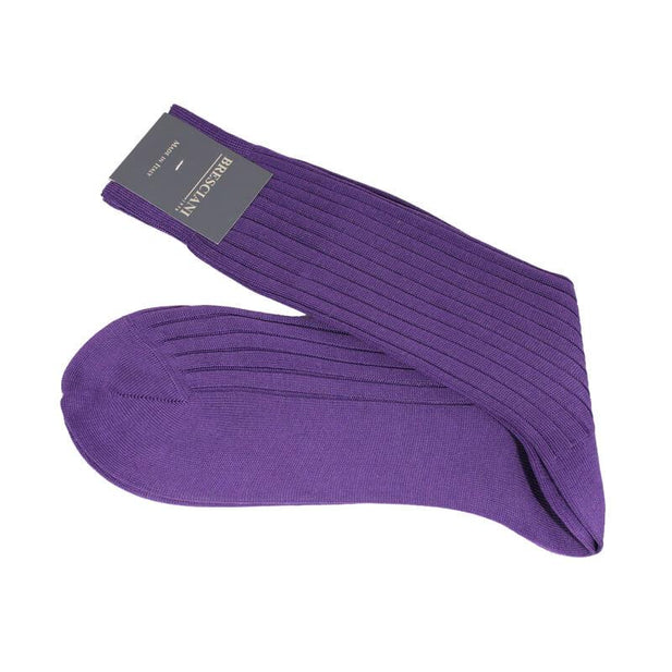 Egyptian Cotton Ribbed Mid-Calf Socks - Men's