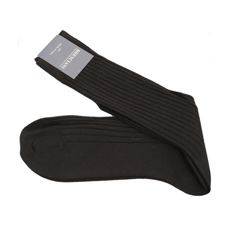 Ascanio Merino Wool Rib Mid-Calf Socks - Men's