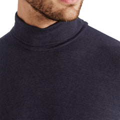 Woolen Silk Turtle Neck Top - Men's