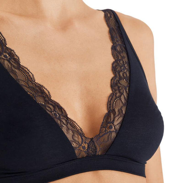 Cotton Lace Soft Cup Bra - Women's