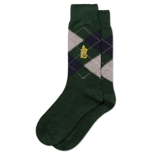 Taylor Organic Cotton Blend Argyle Socks - Men's