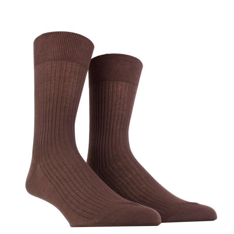 Pur Fil d'Ecosse Ribbed Socks - Men's