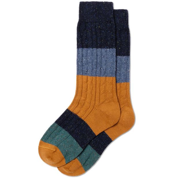 Robin Wool Colour Block Socks - Men's